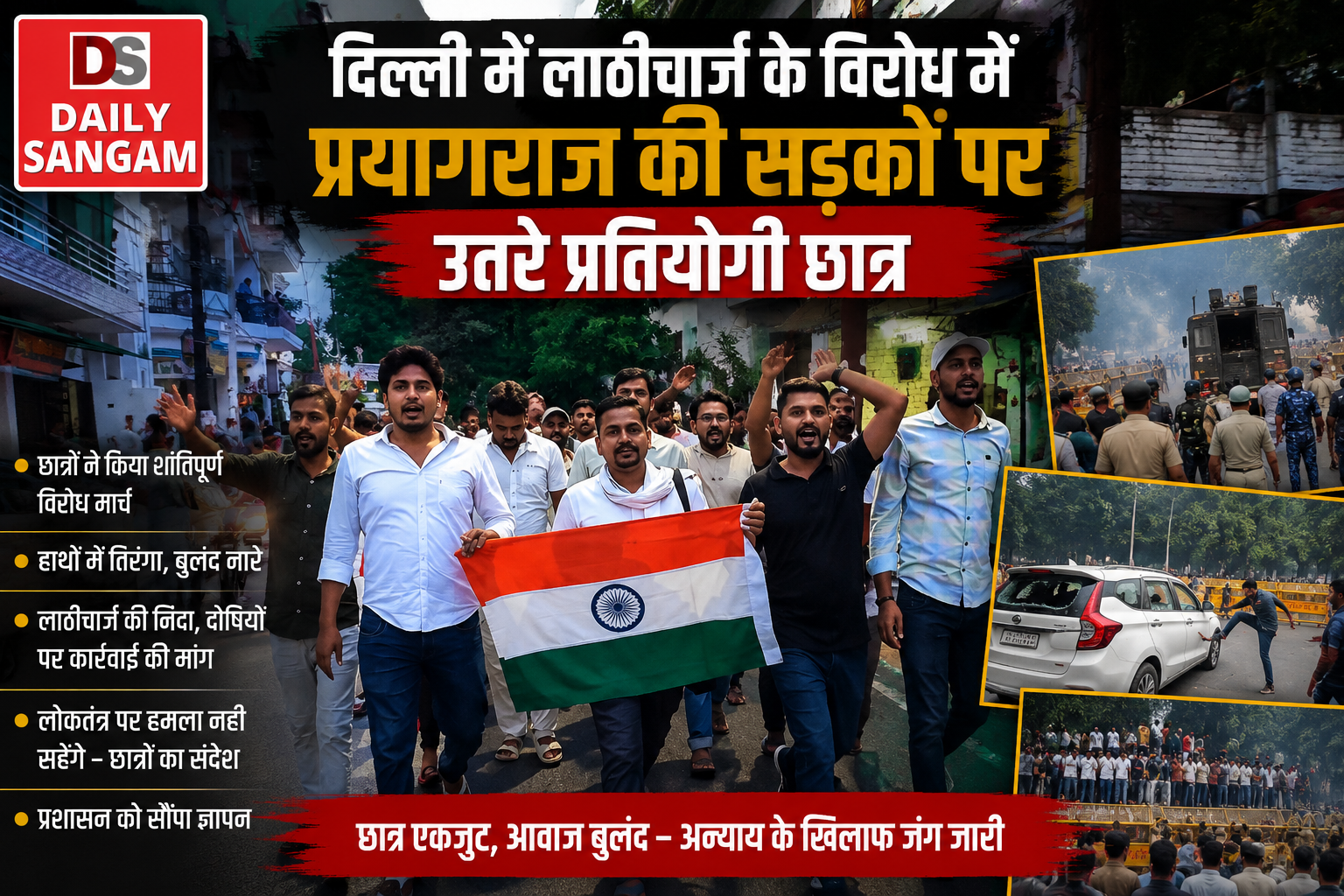 Prayagraj Student Protest March